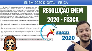 ENEM DIGITAL 2020 FÍSICA  O leite UHT do inglês UltraHigh Temperature é o leite tratado [upl. by Shaia]