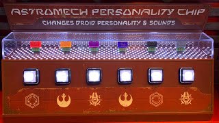 Astromerch Personality Chip Options Droid Depot at Star Wars Galaxy’s Edge [upl. by Aiekram179]