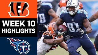 Bengals vs Titans  NFL Week 10 Game Highlights [upl. by Anelaf346]