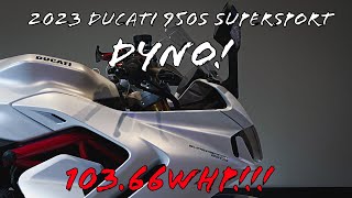 2023 Ducati 950s Supersport on dyno [upl. by Jazmin629]