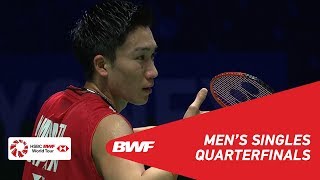 QF  MS  Kento MOMOTA JPN 1 vs KIDAMBI Srikanth IND 7  BWF 2019 [upl. by Lidaa]