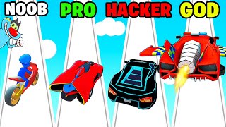 NOOB vs PRO vs HACKER  In Super Car 3D  With Oggy And Jack  Rock Indian Gamer [upl. by Notnert112]