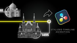 Stylized Timeline Animation  Davinci Resolve Tutorial [upl. by Anawqahs]