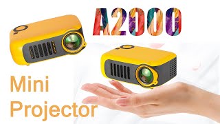 Portable A2000 Mini Projector Wired And Wireless Mirroring Wifi Support 1080p Lcd Small projector [upl. by Aurelius]