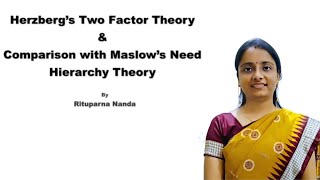 Herzbergs Two Factor Theory amp Comparison with Maslows Need Hierarchy Theory [upl. by Suirtemed]