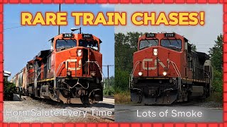 Chasing Trains on The CN Sudbury Spur [upl. by Merriman505]