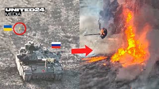 Ukrainian Drones Chase Russian Tanks These Attacks Were Thwarted by FPV Drones [upl. by Ahsitnauq]