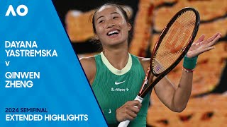 Dayana Yastremska v Qinwen Zheng Extended Highlights  Australian Open 2024 Semifinal [upl. by Nyliak]