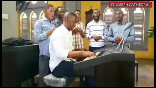 Sifa zake Bwana Mungu wetu By F Nyundo  Live Purfomance Black Tenors  St Joseph Cathedral [upl. by Aivatra]