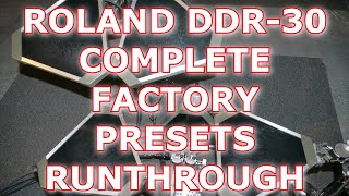 ROLAND DDR30 Vintage 1985 Electronic Drums Factory Presets Demo [upl. by Gnak]