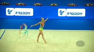 PODGORSEK Aleksandra SLO  2017 Rhythmic Worlds Pesaro ITA  Qualifications Ribbon [upl. by Hteb]