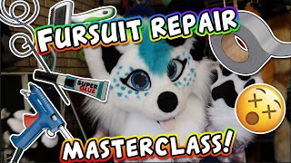 What do you do when your fursuit goes BALD Fursuit repair Tutorial  Clean Beans [upl. by Elesig]