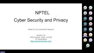 NPTEL Cyber Security and Privacy Week 5 [upl. by Haines]