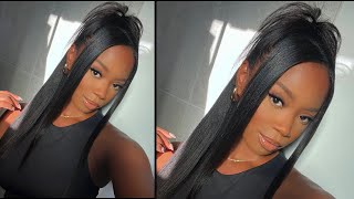 How To 2000s Y2K Half Up Half Down Hair Tutorial Using BetterLength Clip Ins [upl. by Teddy707]