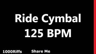 Ride Cymbal Metronome  125 BPM [upl. by Eanehs]