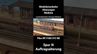 Modelleisenbahn Alterungen Wolbink Spur N Piko BR V160 012 DB gealtert patiniert Weathering altern N [upl. by Nemsaj828]