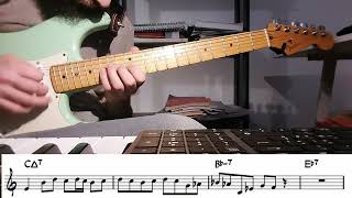 Chet Baker Ladybird Guitar solo Guitar transcription Scrollig Music Score [upl. by Strauss]