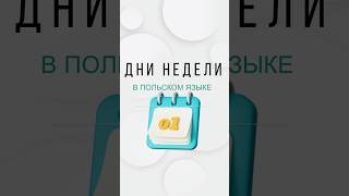 Дни недели в польском языке польскийснуля польскийязык польскийплейлист [upl. by Ayor]