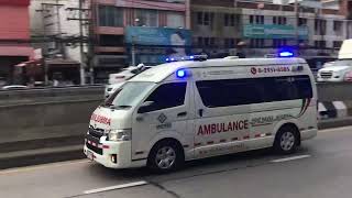 Nonthavej Hospital ambulance siren demonstrating the Doppler effect [upl. by Ear]