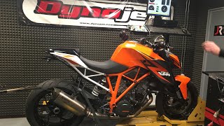 KTM Super Duke 1290 R Dyno  Top speed run [upl. by Iznek75]