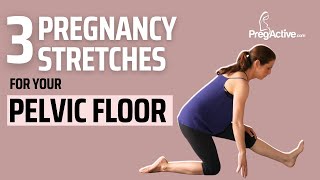 3 Pregnancy Stretches EVERY Mom Needs to Know Pelvic Floor Edition [upl. by Don555]