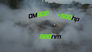 500HP MB 300CE OM606 burnout amp dyno [upl. by Younger]