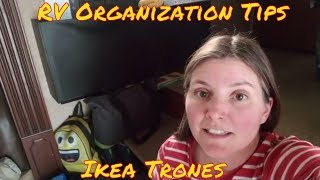 RV Organization Tips  Ikea Trones  storage while living in an RV [upl. by Acilegna588]