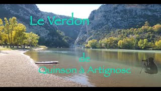 Les gorges du Verdon de Quinson à Artignosc [upl. by Ahsemed854]