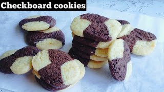 Eggless Checkboard Cookies checkboard cookies recipe at home [upl. by Orapma350]