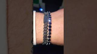 Black Moissanite Prong amp Tennis ChainBracelet Harlembling amp IceGiant Promo Code Balltmax shorts [upl. by Ecnerolf]