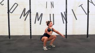 Single Arm Kettlebell Thruster  CrossFit Movement Library [upl. by Jary]