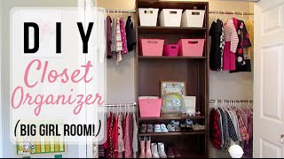 DIY CLOSET ORGANIZER  Toddler Big Girl Room [upl. by Capon]