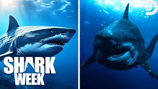 Best Moments from Shark Week’s Jaws vs The Meg 2023  Discovery [upl. by Lilllie]