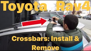 How To Install amp Remove Crossbars On A Toyota Rav4 [upl. by Kellyn]