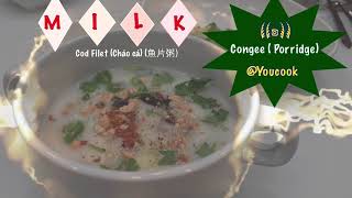 Fish Rice Porridge Cooking Youcook Milk Congee [upl. by Merrick]