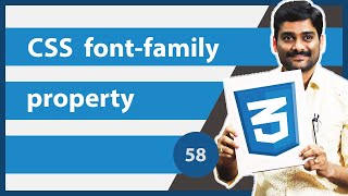 CSS fontfamily property  Set Text Font  CSS Tutorial 58 [upl. by Beutler]