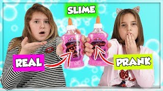 REAL vs PRANK SLIME CHALLENGE  en français [upl. by Elmina521]