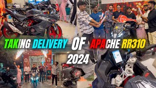 Taking Delivery of Apache RR310 First Look at the 2024 TVS Apache RR310😍 apacherr310 rr310 [upl. by Ivah]