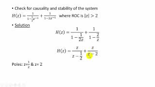 Analysis of Discrete time LTI system using ZTransformCausality amp Stability [upl. by Ilan]