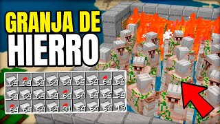 ✅ LA GRANJA de HIERRO más FACIL en MINECRAFT BEDROCK 12151 [upl. by Les385]