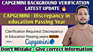 Capgemini Background Verification Update  Interview Results LOI Rejection Mail Joining Mail Yop [upl. by Nuhsed]