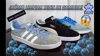 COMO LIMPIAR Y RESTAURAR TENIS DE GAMUZA 100 EFECTIVO [upl. by Ainak623]