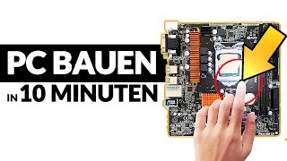 PC Zusammenbauen in 10 Minuten  ANLEITUNG Deutsch [upl. by Ahcim36]