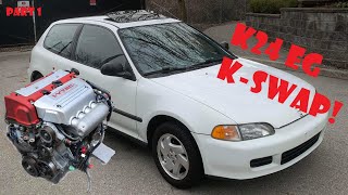 Removing the D15 EG Civic K Swap Part 1 [upl. by Dole10]