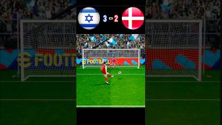 ISRAEL vs DENMARK  Football match  Penalty shoot  fifa world Cup 2026  realistic pes gaming [upl. by Yrret]