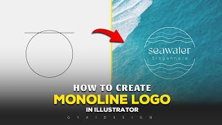 STEPBYSTEP How to create monoline logo in illustrator  Illustrator tutorials [upl. by Enawtna329]