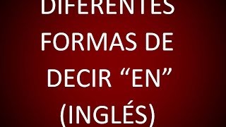 Inglés Americano  Diferentes Formas de Decir En Lección 104 [upl. by Kaz]