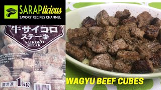 How To Cook Wagyu Beef Cubes  Saikoro Steak [upl. by Assirolc]