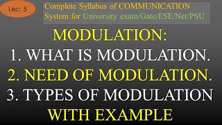 What is Modulation in Communication System  Analog Com  R K Classes  Hindi  Lec5 [upl. by Egduj]