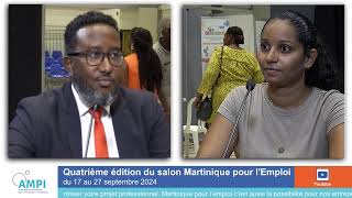 Salon Martinique pour l’Emploi 24  Interview mentor NQT  Laurie Brouet  Pascal Fardin [upl. by Janyte]